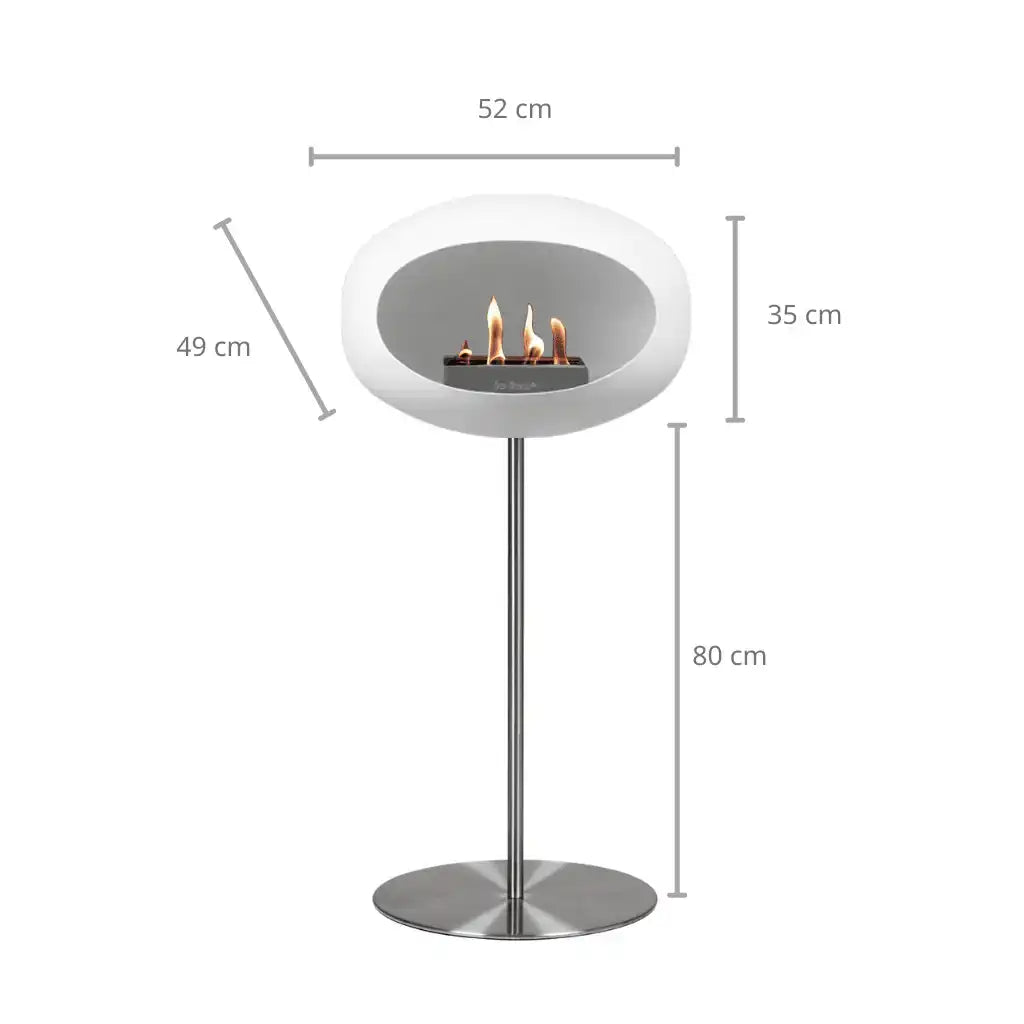 Designer Ground Steel High Nickel Bioethanol Kamin Standkamin - HomeDesign Knaus