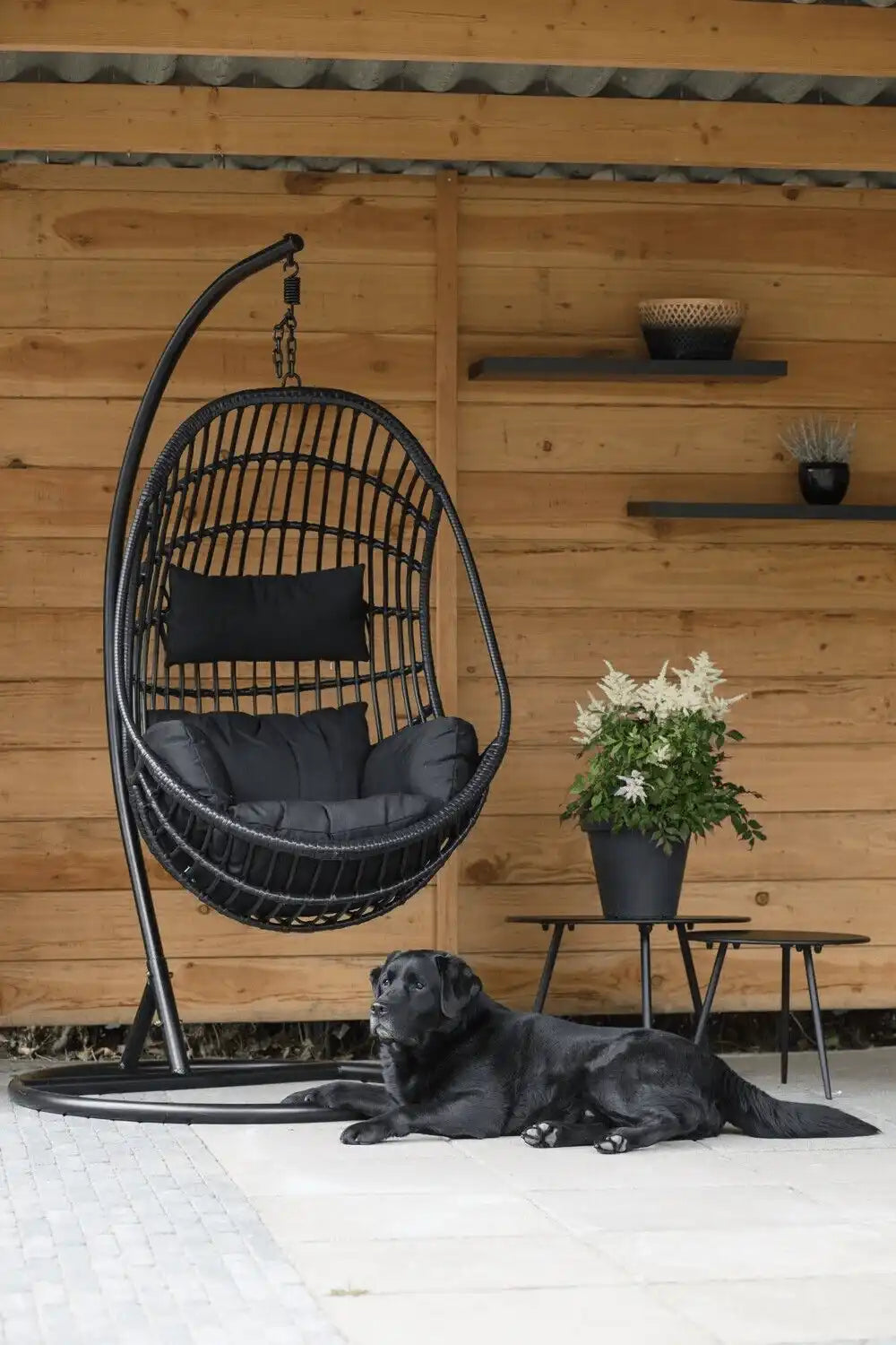 Designer Hängesessel Relaxsessel Sturdy pulverbeschichtete Stahlgestell - HomeDesign Knaus