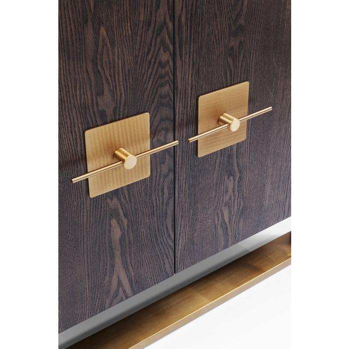 Designer Sideboard Osaka Holz Edelstahl Gestell gebürstet Handanfertigung - HomeDesign Knaus