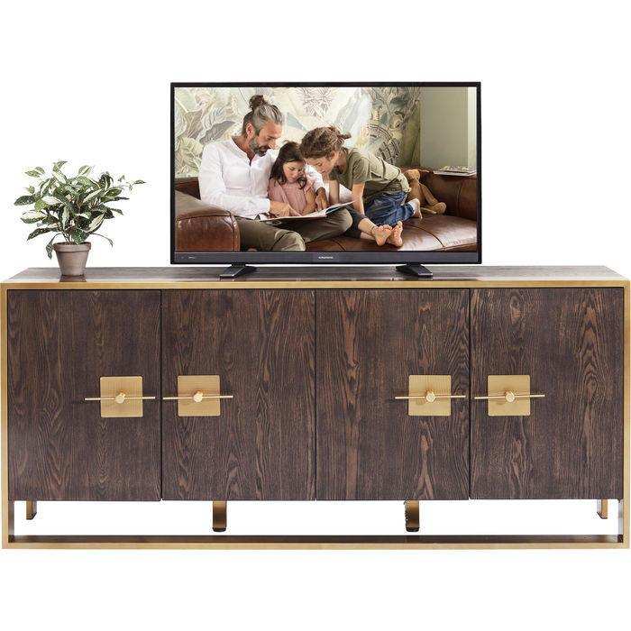 Designer Sideboard Osaka Holz Edelstahl Gestell gebürstet Handanfertigung - HomeDesign Knaus