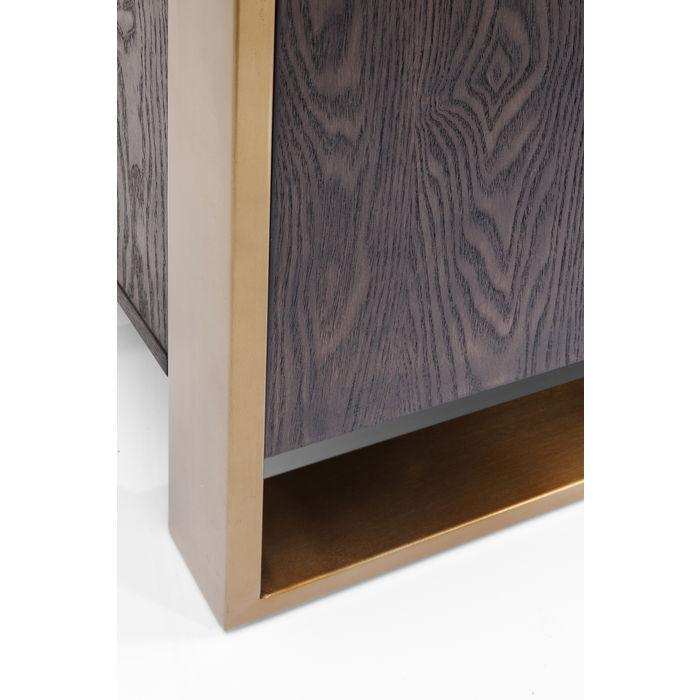 Designer Sideboard Osaka Holz Edelstahl Gestell gebürstet Handanfertigung - HomeDesign Knaus