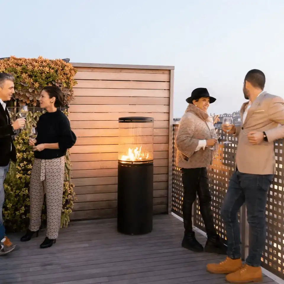 Designer Terrassenheizstrahler Limitiert Pulverbeschichtet inclusive Outdoor Plane - HomeDesign Knaus