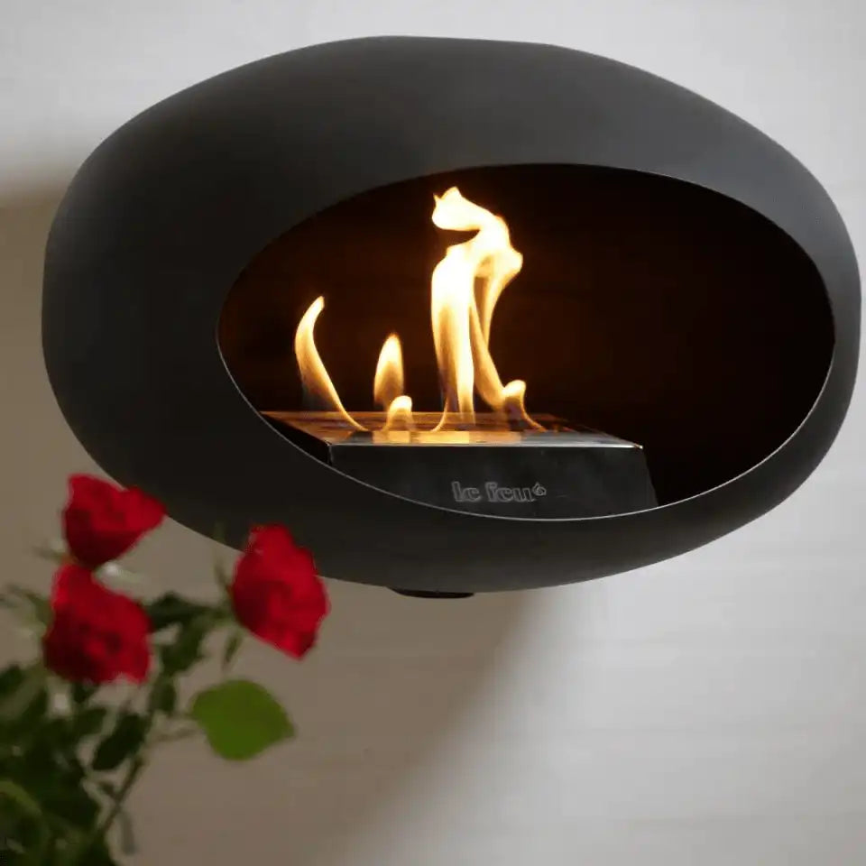 Designer Wandkamin Edelstahl Bioethanolkamin Wall Weiß Biokamin - HomeDesign Knaus