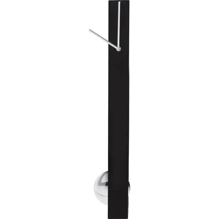 Designer Wanduhr Pendulum Aluminium poliert Chrom-Look Quarzuhrwerk - HomeDesign Knaus