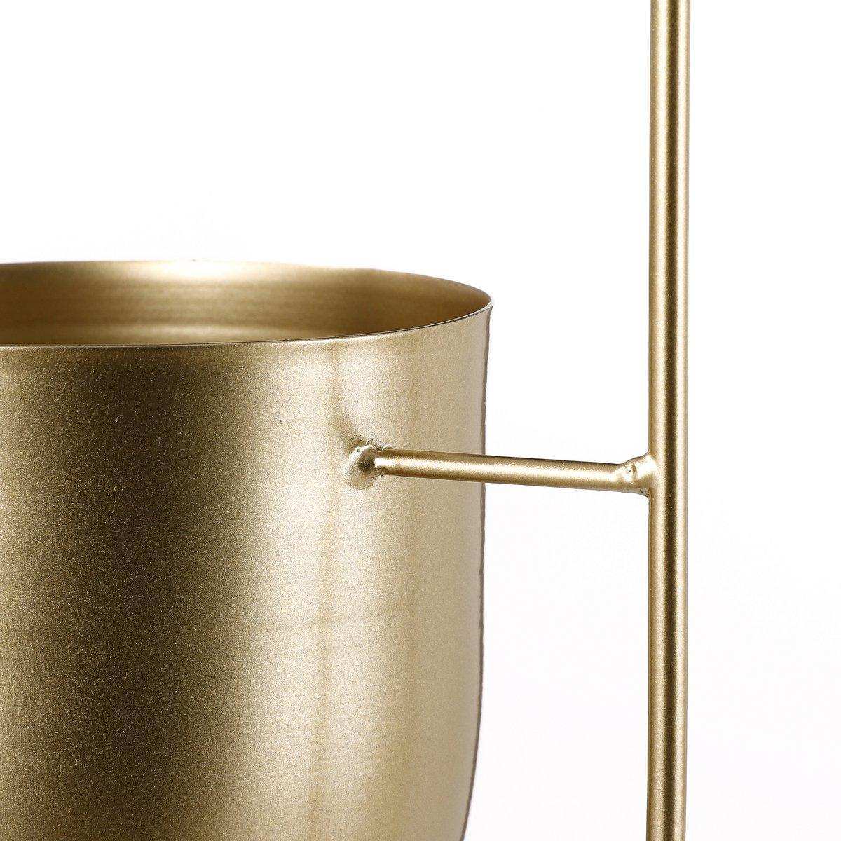 Dexter Blumentopf zum Aufhängen – L24 x B14 x H83 cm – Gold - HomeDesign Knaus