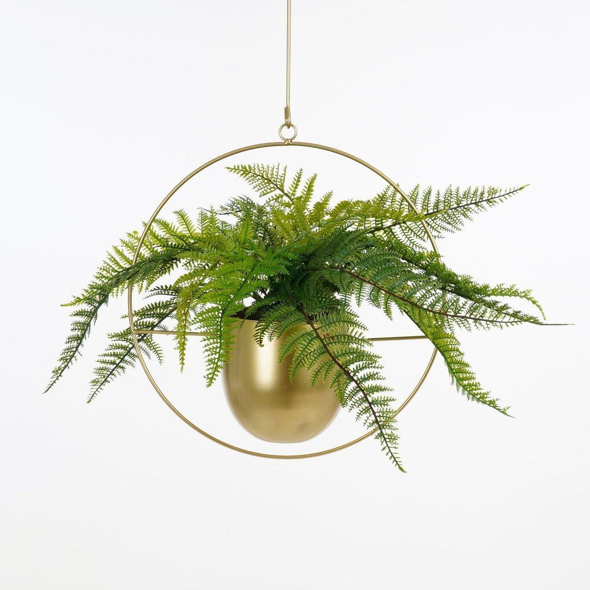 Dexter Blumentopf zum Aufhängen – L34 x B14 x H65 cm – Gold - HomeDesign Knaus