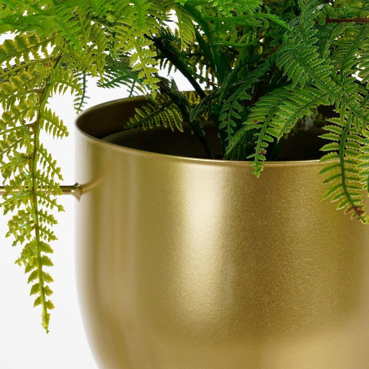 Dexter Blumentopf zum Aufhängen – L34 x B14 x H65 cm – Gold - HomeDesign Knaus