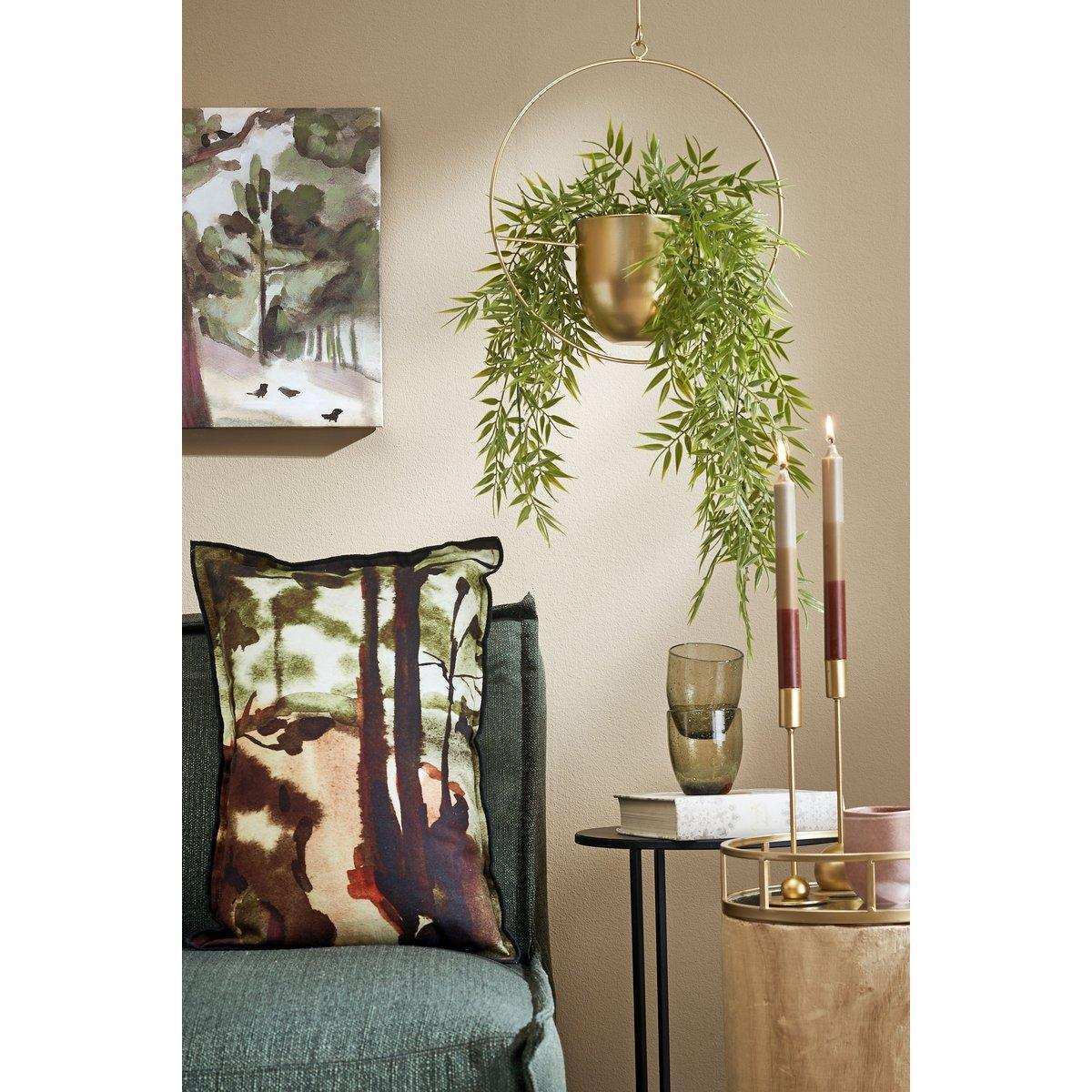 Dexter Blumentopf zum Aufhängen – L34 x B14 x H65 cm – Gold - HomeDesign Knaus