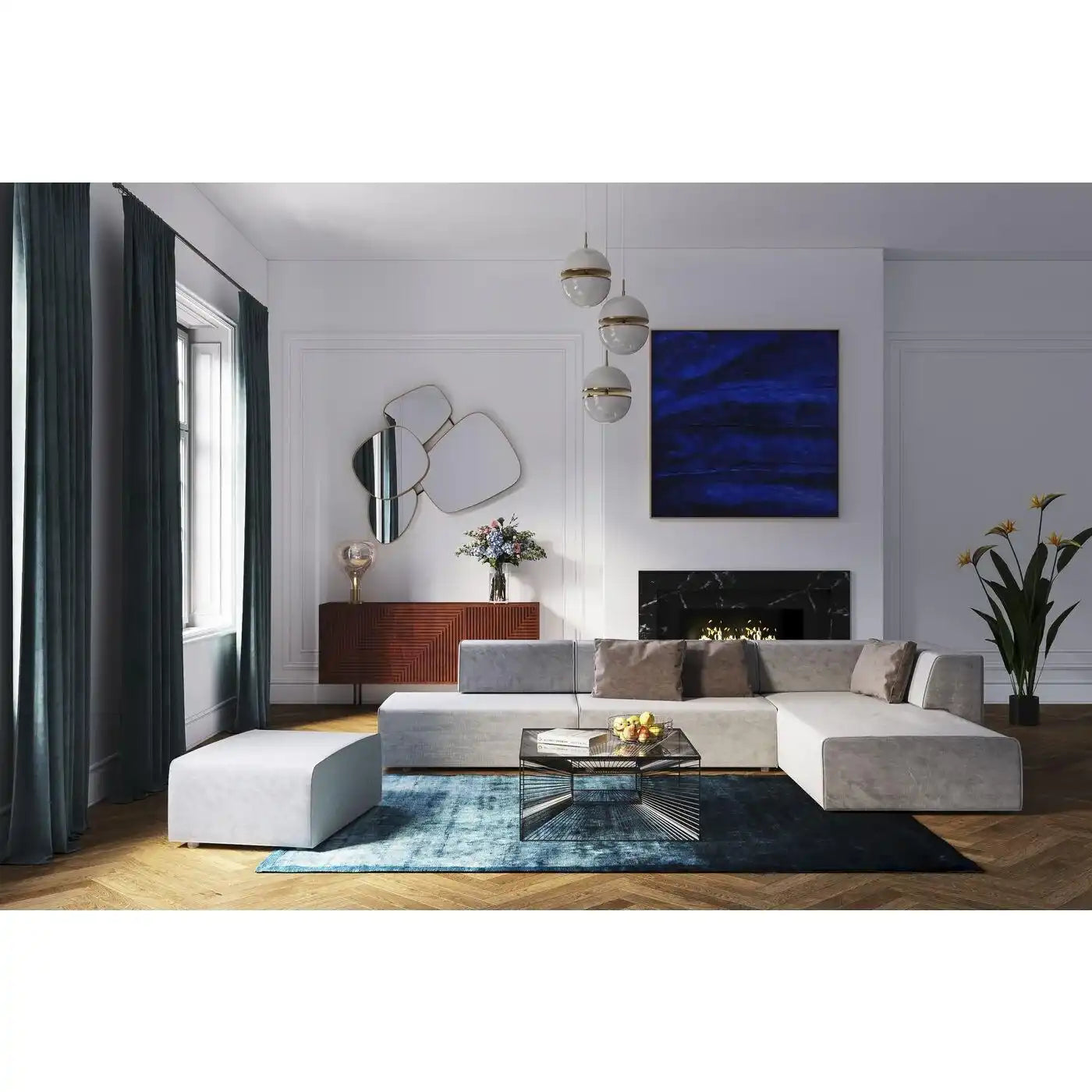 Dimension Couchtisch Handgemacht Stahl pulverbeschichtet Sicherrheitsglas - HomeDesign Knaus