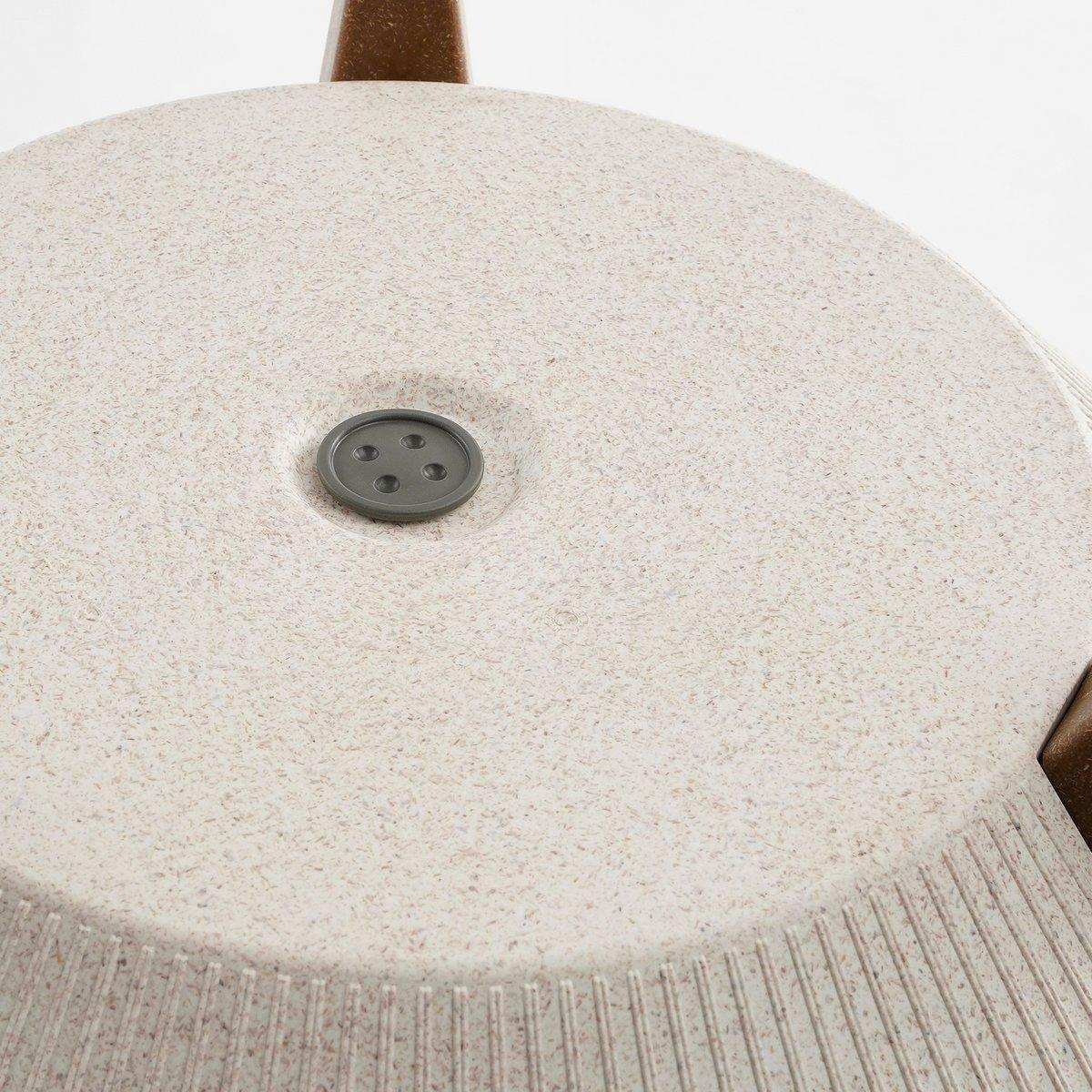 Doppio Blumentopf auf Beinen – H20,5 x Ø40 cm – Polypropylen – FSC Mix – gebrochenes Weiß - HomeDesign Knaus