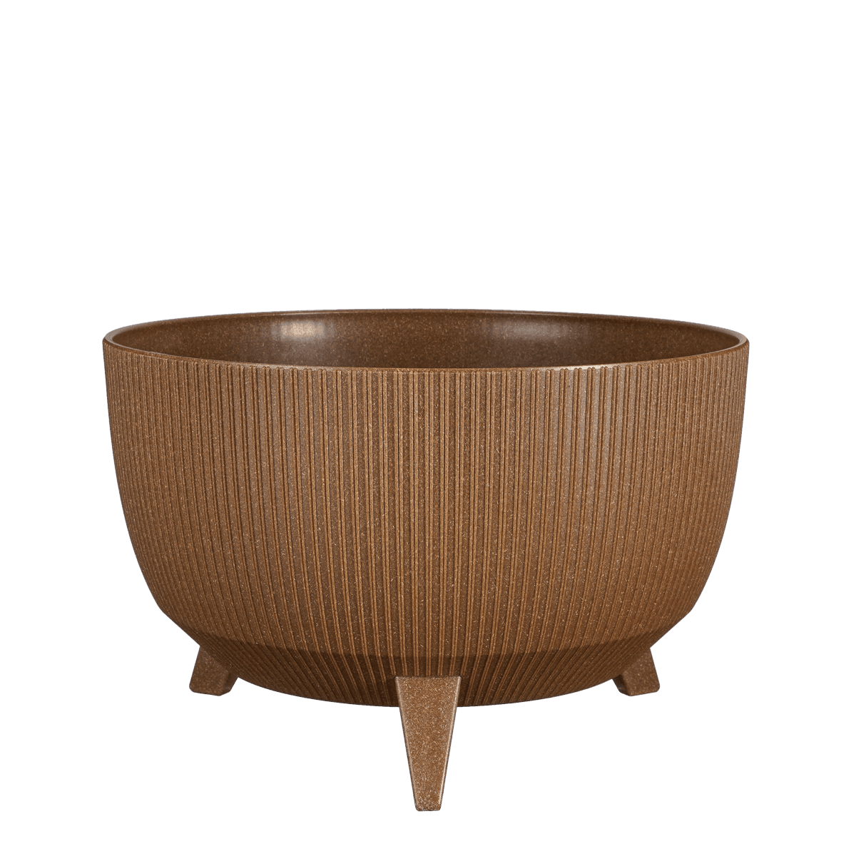 Doppio Blumentopf auf Beinen – H20,5 x Ø40 cm – Polypropylen – FSC Mix – Hellbraun - HomeDesign Knaus