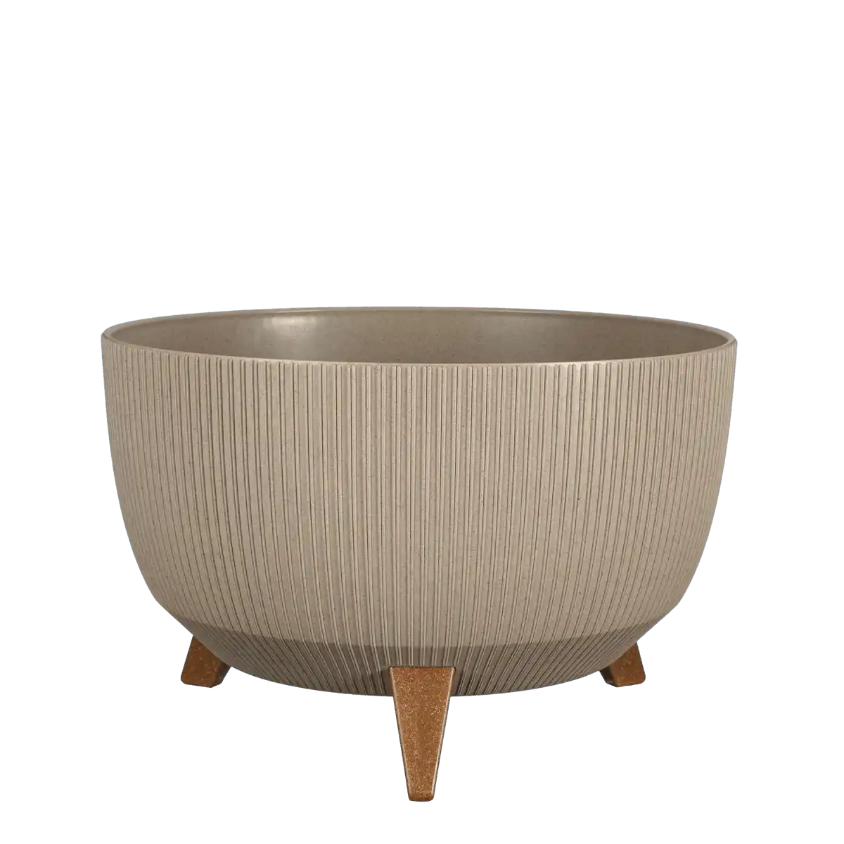 Doppio Blumentopf auf Beinen – H20,5 x Ø40 cm – Polypropylen – FSC Mix – Taupe - HomeDesign Knaus