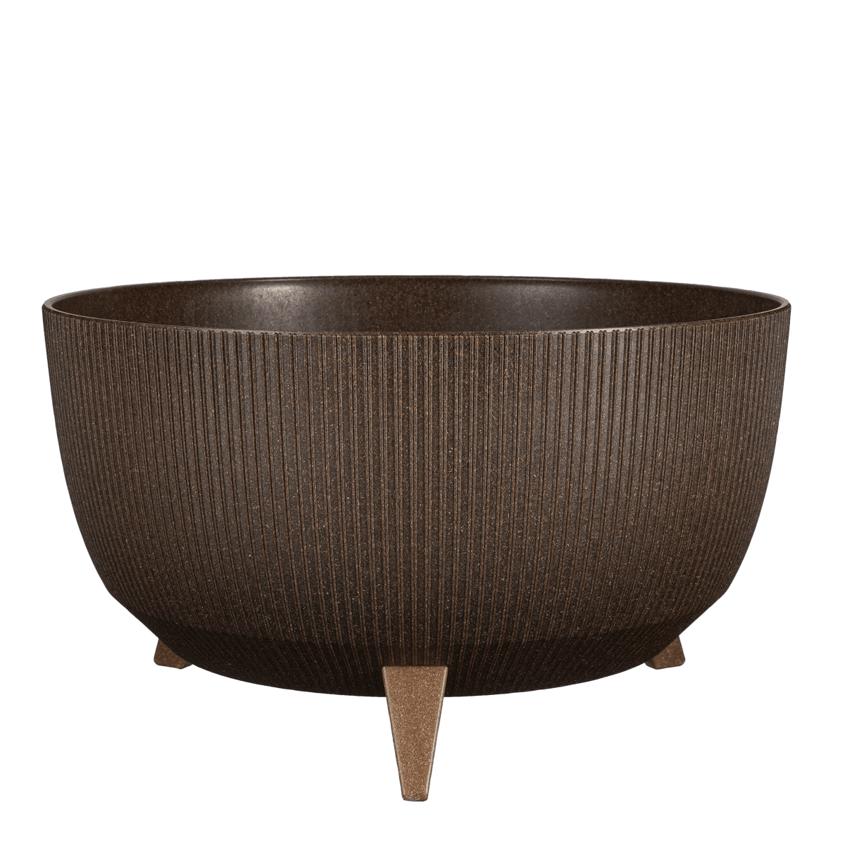 Doppio Blumentopf auf Beinen – H22 x Ø47 cm – Polypropylen – FSC Mix – Dunkelbraun - HomeDesign Knaus