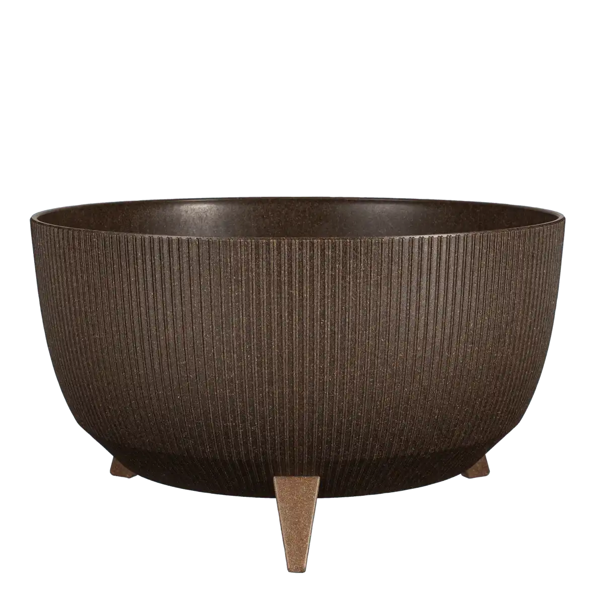 Doppio Blumentopf auf Beinen – H22 x Ø47 cm – Polypropylen – FSC Mix – Dunkelbraun - HomeDesign Knaus