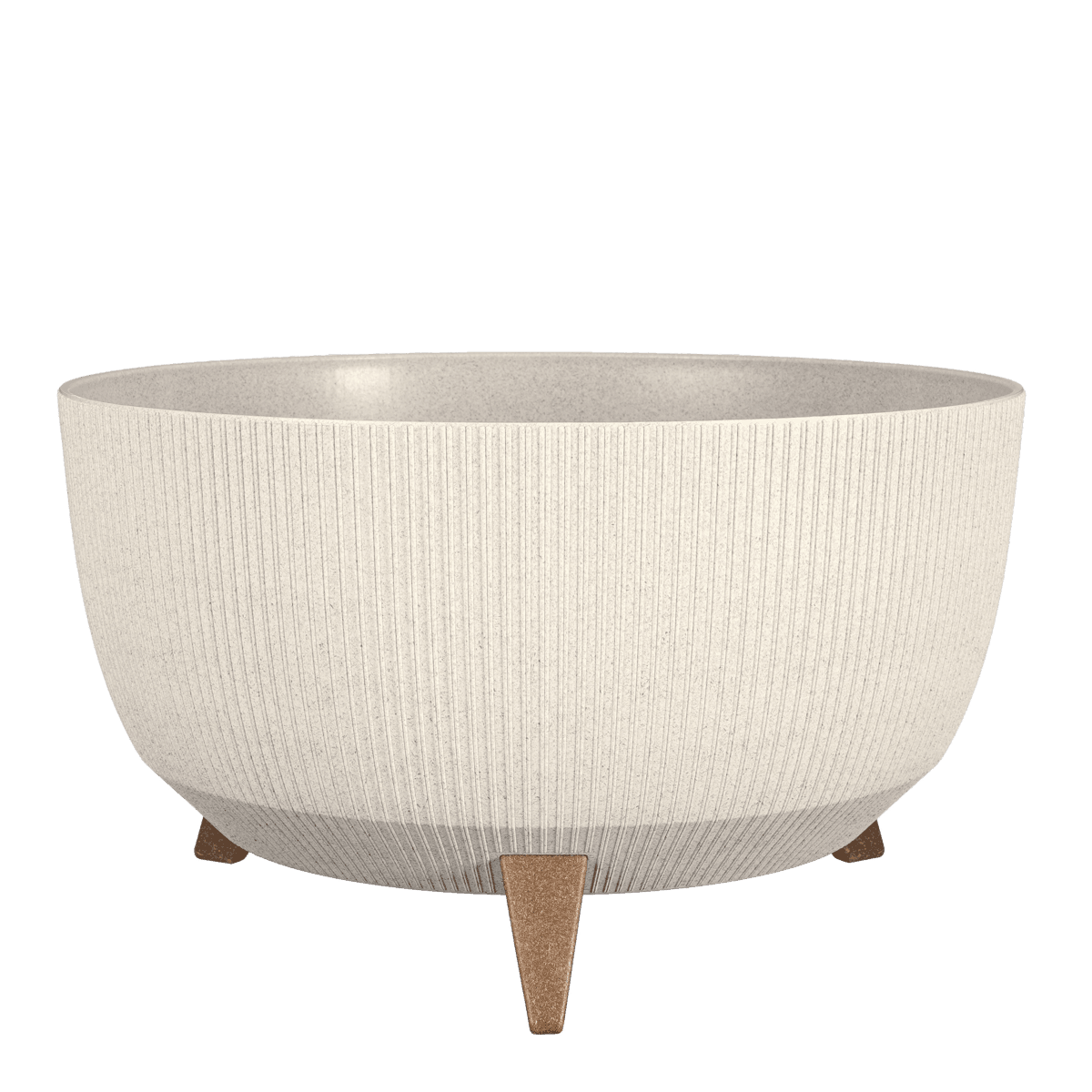 Doppio Blumentopf auf Beinen – H22 x Ø47 cm – Polypropylen – FSC Mix – gebrochenes Weiß - HomeDesign Knaus