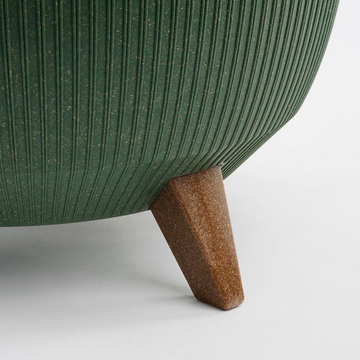 Doppio Blumentopf auf Beinen – H22 x Ø47 cm – Polypropylen – FSC Mix – Grün - HomeDesign Knaus
