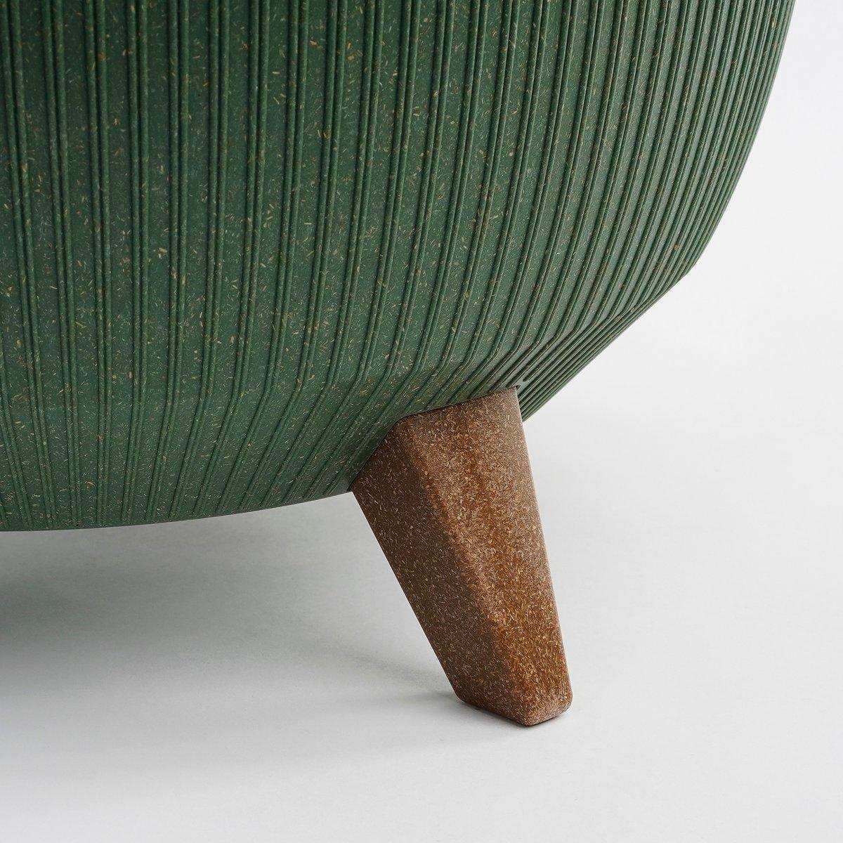 Doppio Blumentopf auf Beinen – H22 x Ø47 cm – Polypropylen – FSC Mix – Grün - HomeDesign Knaus
