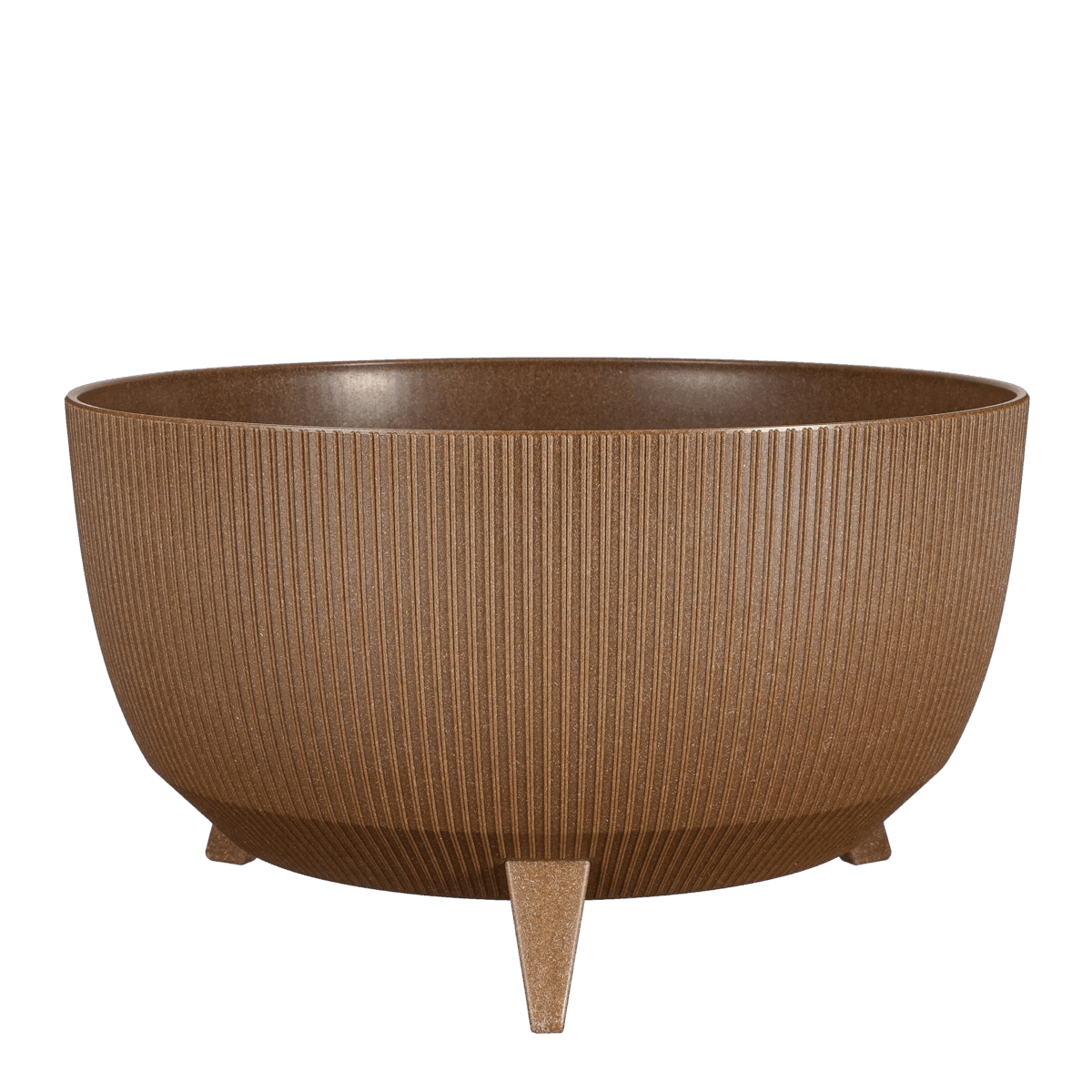 Doppio Blumentopf auf Beinen – H22 x Ø47 cm – Polypropylen – FSC Mix – Hellbraun - HomeDesign Knaus