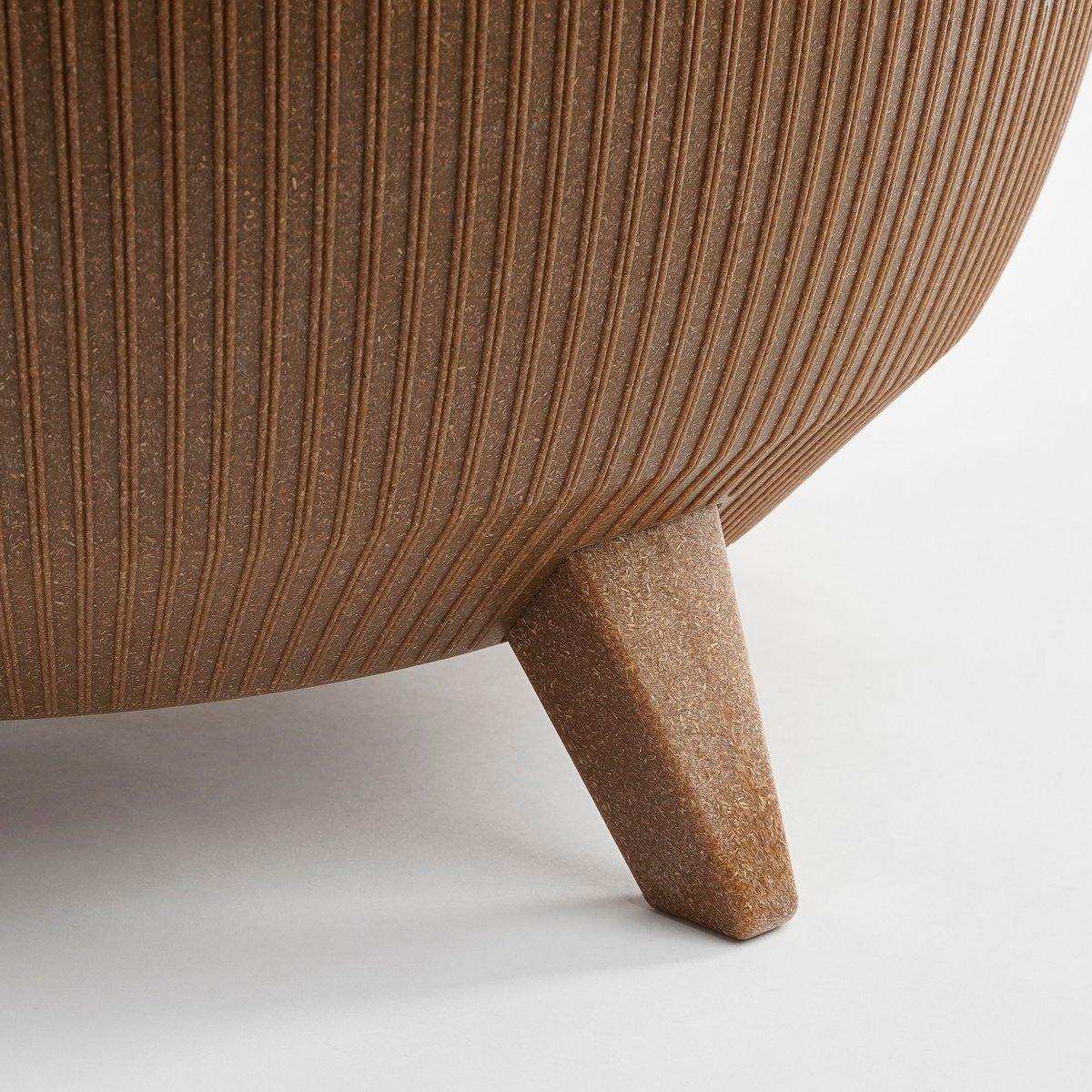 Doppio Blumentopf auf Beinen – H22 x Ø47 cm – Polypropylen – FSC Mix – Hellbraun - HomeDesign Knaus