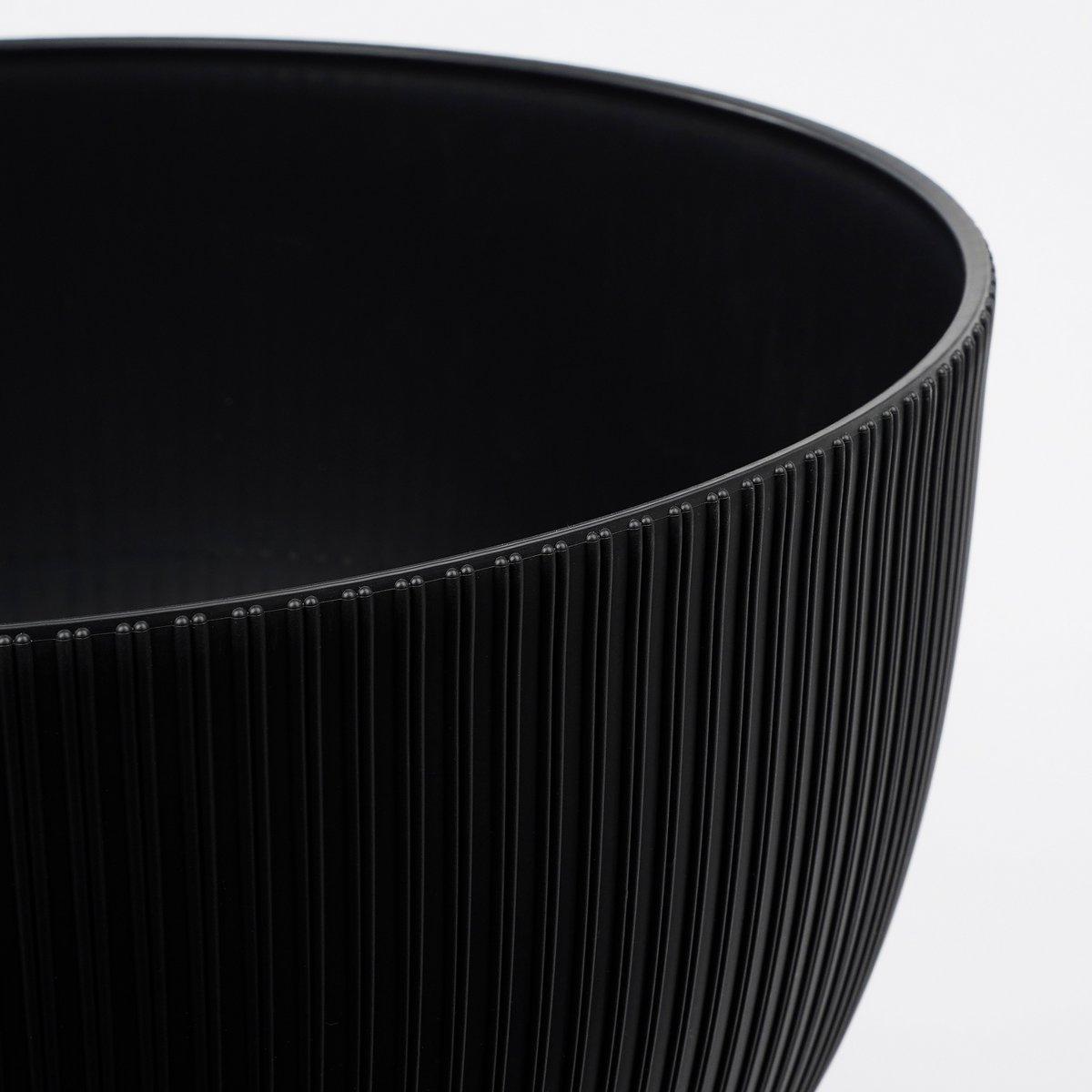 Doppio Blumentopf auf Beinen – H22 x Ø47 cm – recycelter Kunststoff – FSC-Mix – Schwarz - HomeDesign Knaus