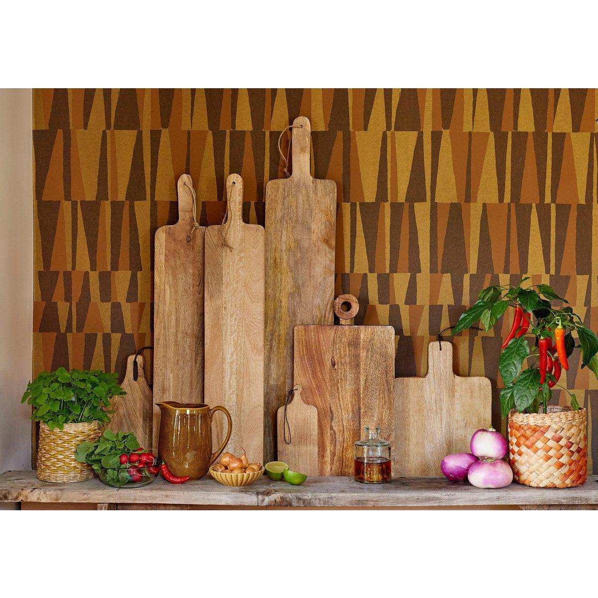 Duko-Servierbrett – L35 x B25 cm – 100 % FSC-Mangoholz – Braun - HomeDesign Knaus