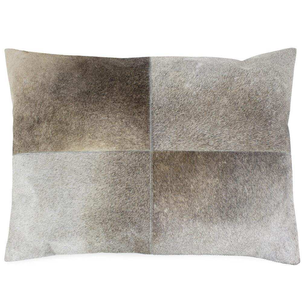 Echtes Fell Kissen Kuh grau 45x60cm - HomeDesign Knaus