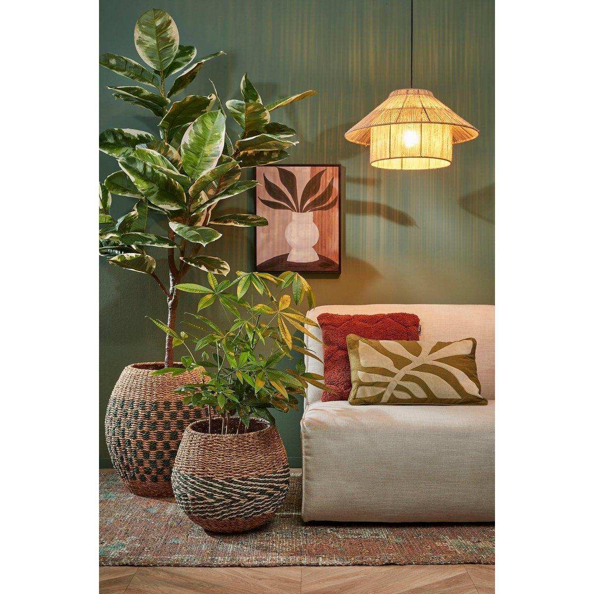 Elsa Hängelampe - H28 x Ø50 cm - Jute - Hellbraun - HomeDesign Knaus