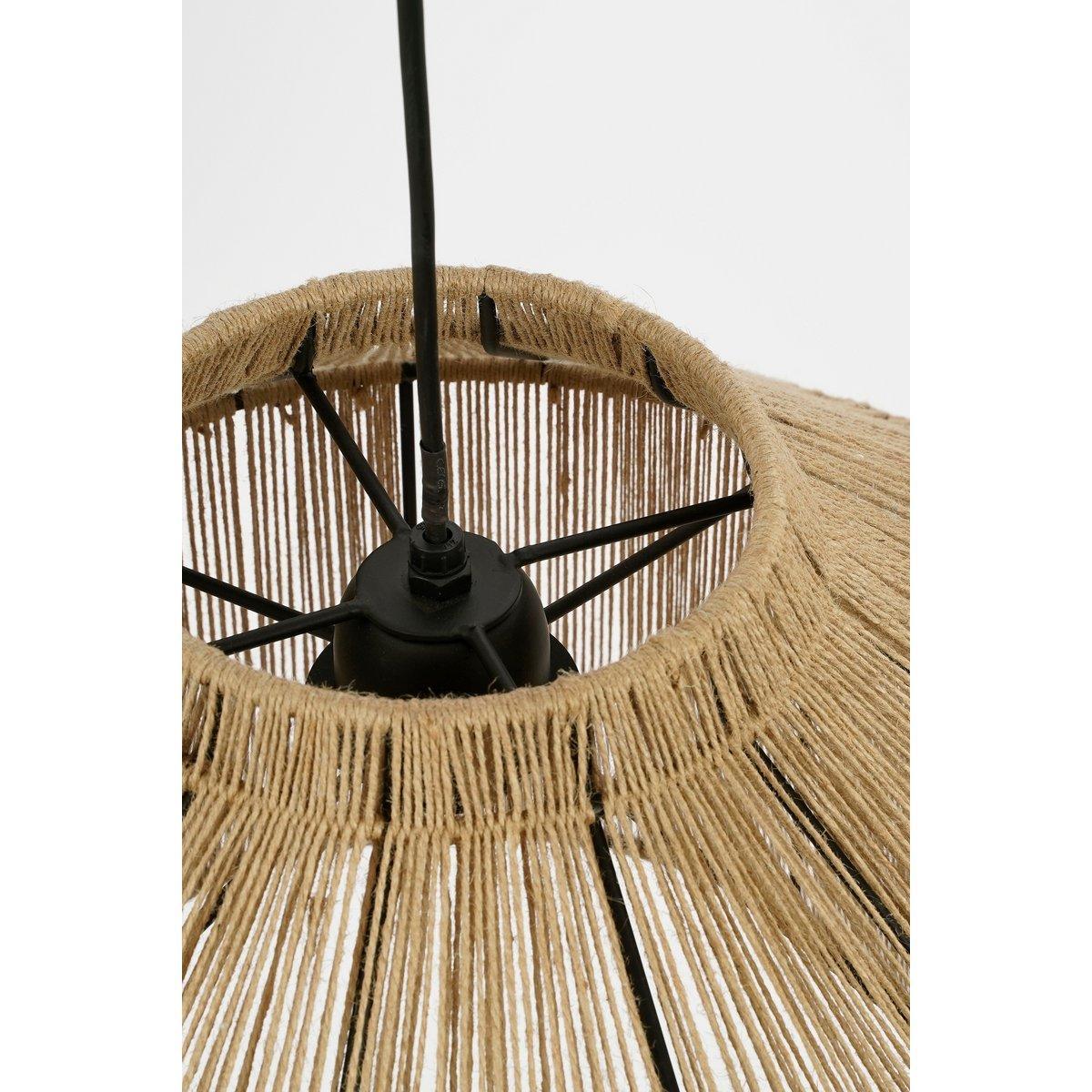 Elsa Hängelampe - H28 x Ø50 cm - Jute - Hellbraun - HomeDesign Knaus