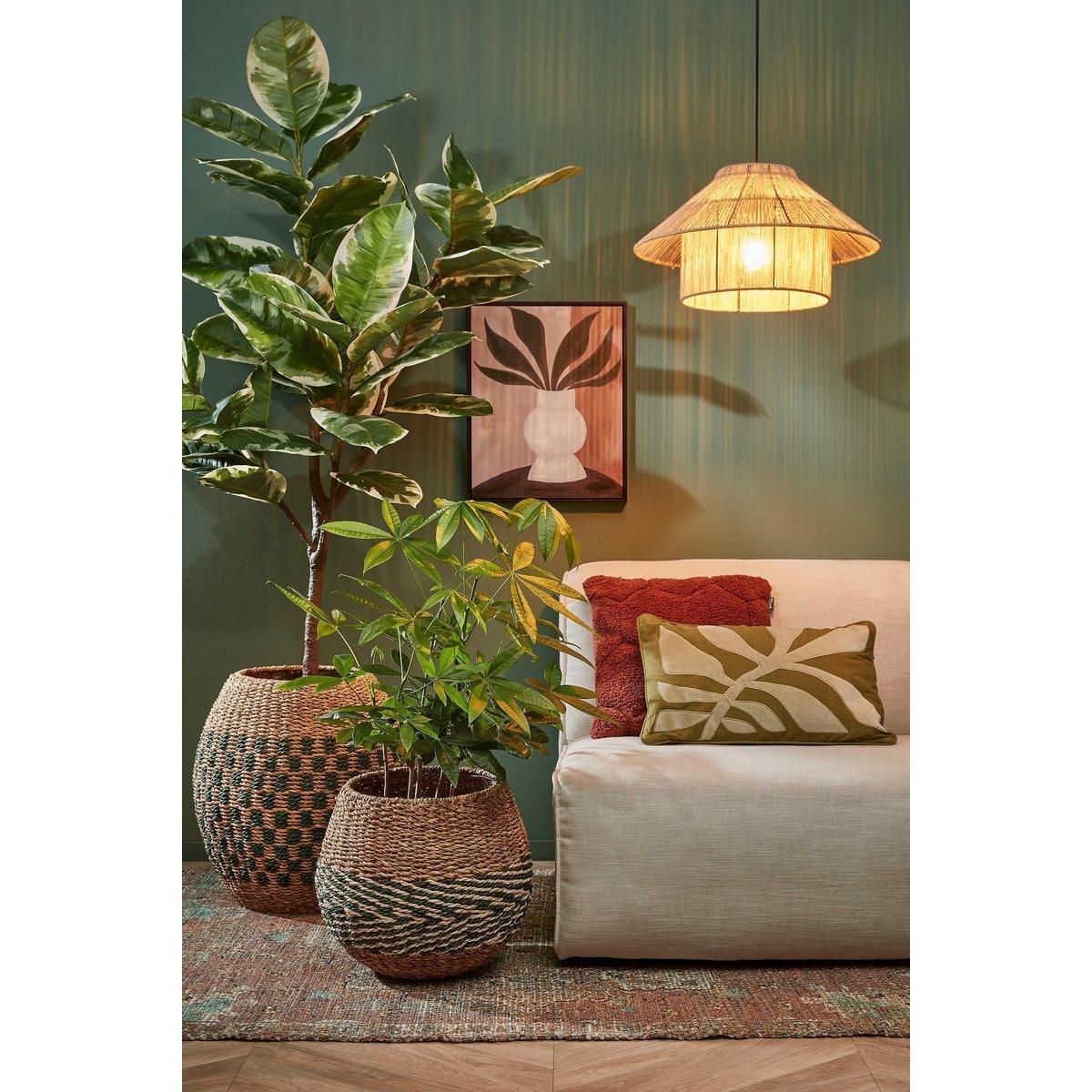 Elsa Hängelampe - H28 x Ø50 cm - Jute - Hellbraun - HomeDesign Knaus