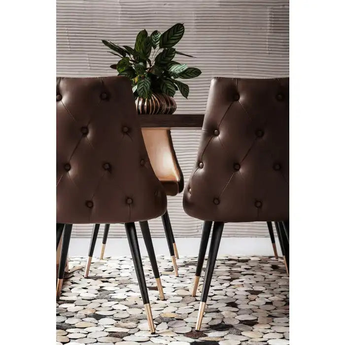 Esszimmerstuhl Stahl pulverbeschichtet Urban Desire Braun - HomeDesign Knaus