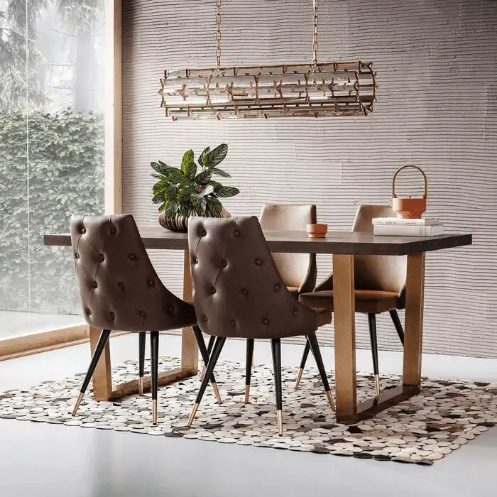 Esszimmerstuhl Stahl pulverbeschichtet Urban Desire Braun - HomeDesign Knaus