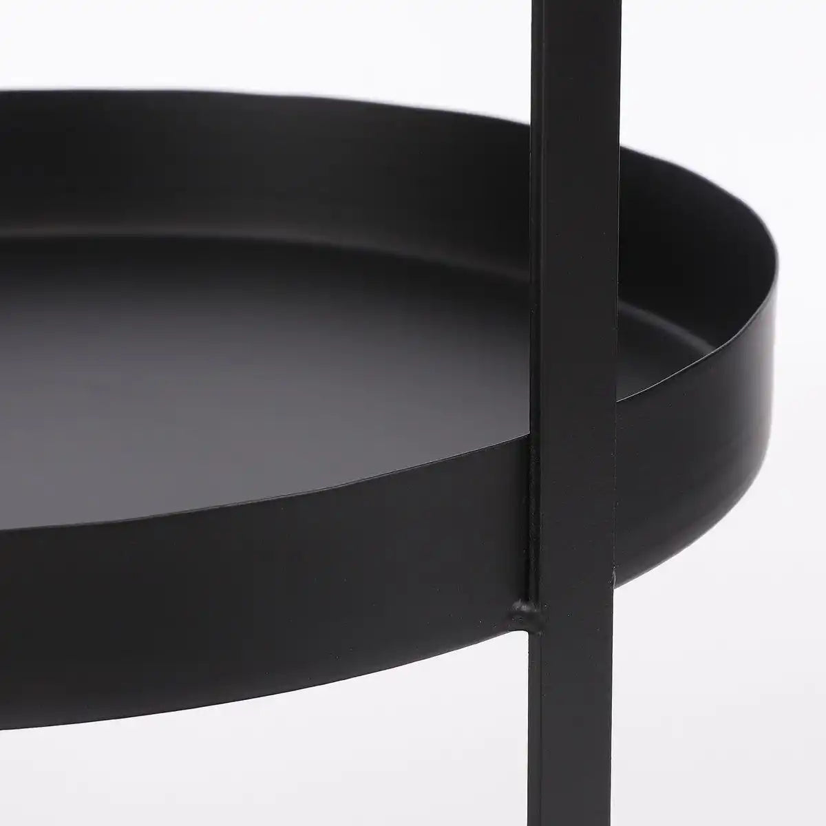 Etagere 2-stöckig – H41 x Ø25 cm – Metall – Schwarz - HomeDesign Knaus