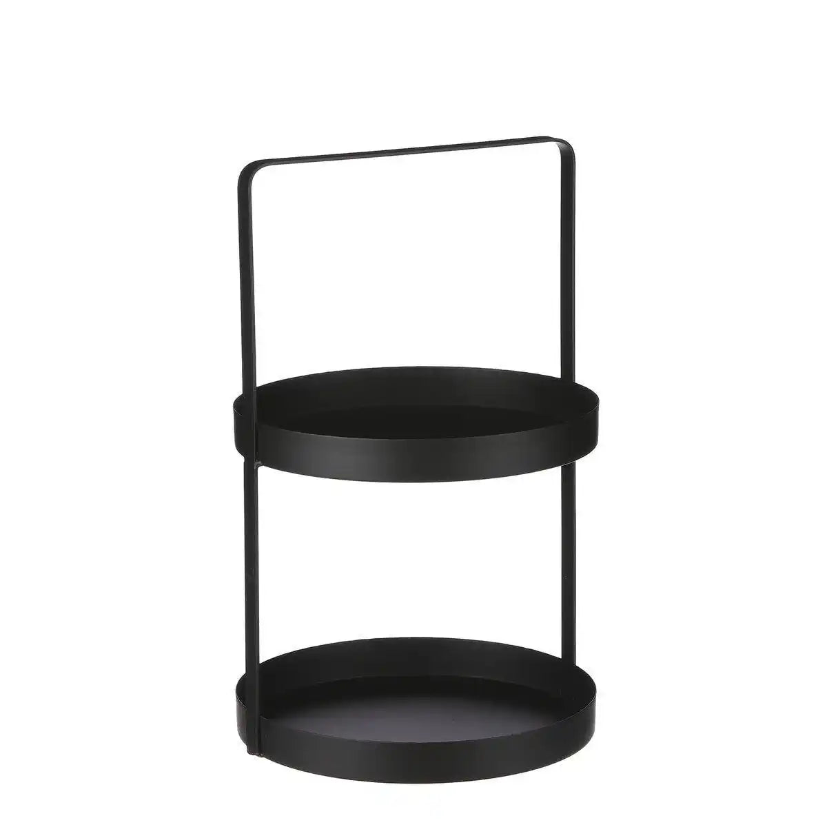 Etagere 2-stöckig – H41 x Ø25 cm – Metall – Schwarz - HomeDesign Knaus