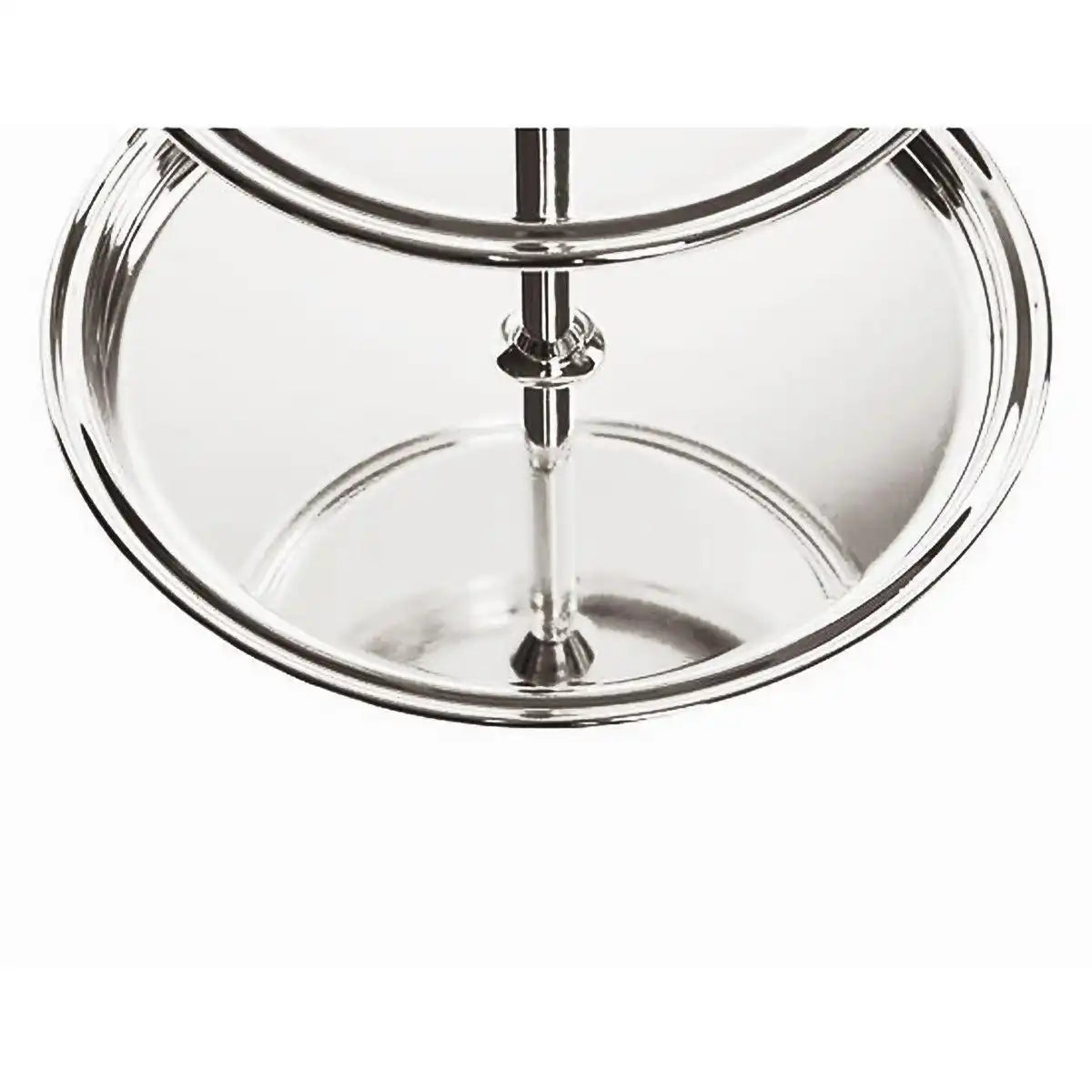 Etagere mit 2 Ebenen rund Fadenrand edel versilbert 22 cm - HomeDesign Knaus
