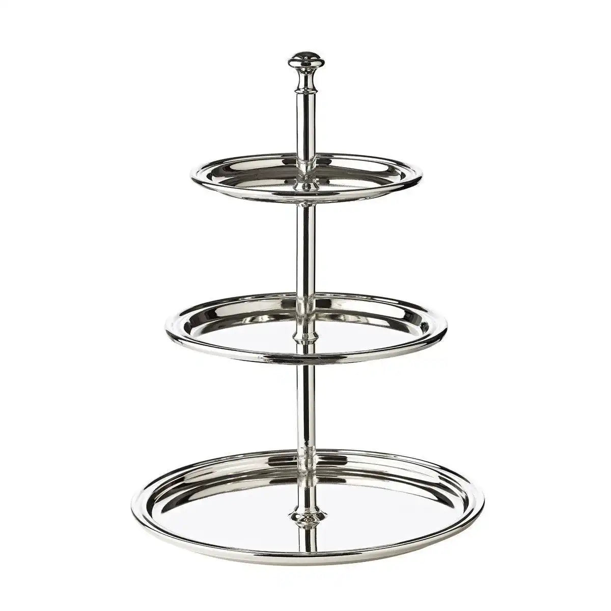 Etagere mit 3 Ebenen Fadenrand edel versilbert 30 Höhe - HomeDesign Knaus