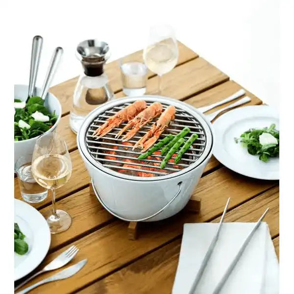 Eva Solo TISCHGRILL Porzellan Edelstahl Holz - HomeDesign Knaus