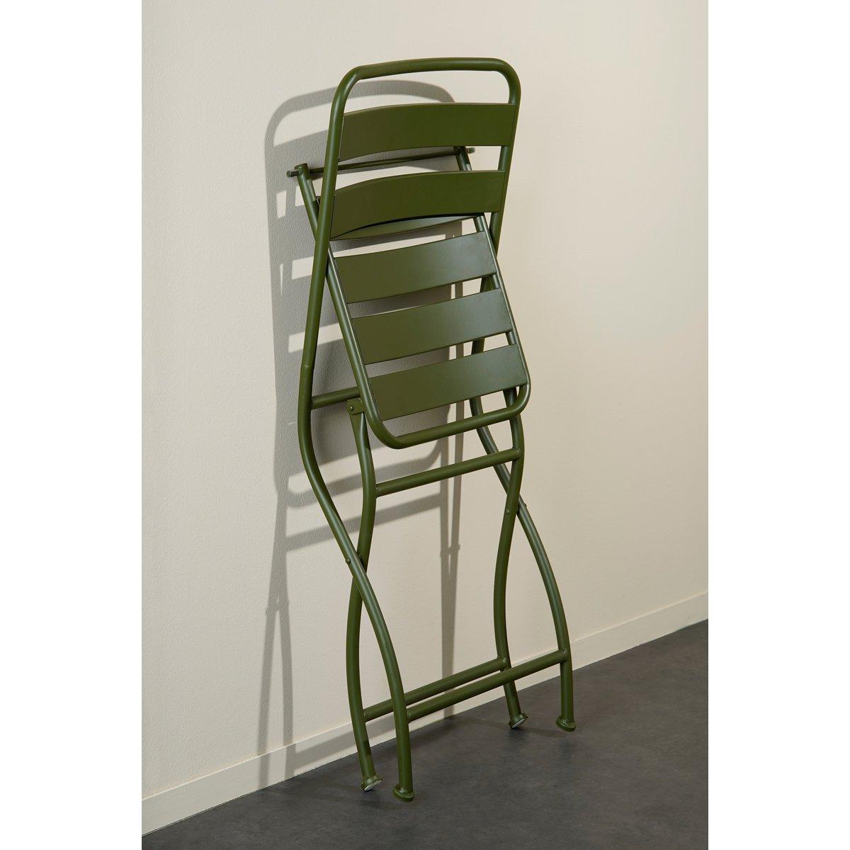 Evita Bistro-Set - 3er-Set - Metall - Dunkelgrün - HomeDesign Knaus