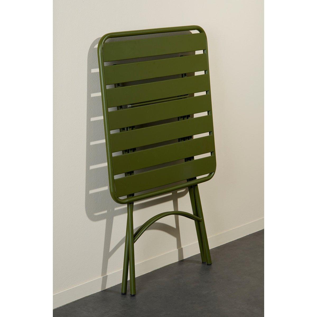 Evita Bistro-Set - 3er-Set - Metall - Dunkelgrün - HomeDesign Knaus