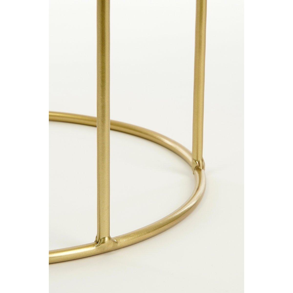 Favani Blumentopf auf Ständer – 3er-Set – H80 x Ø28 cm – Metall – Gold - HomeDesign Knaus