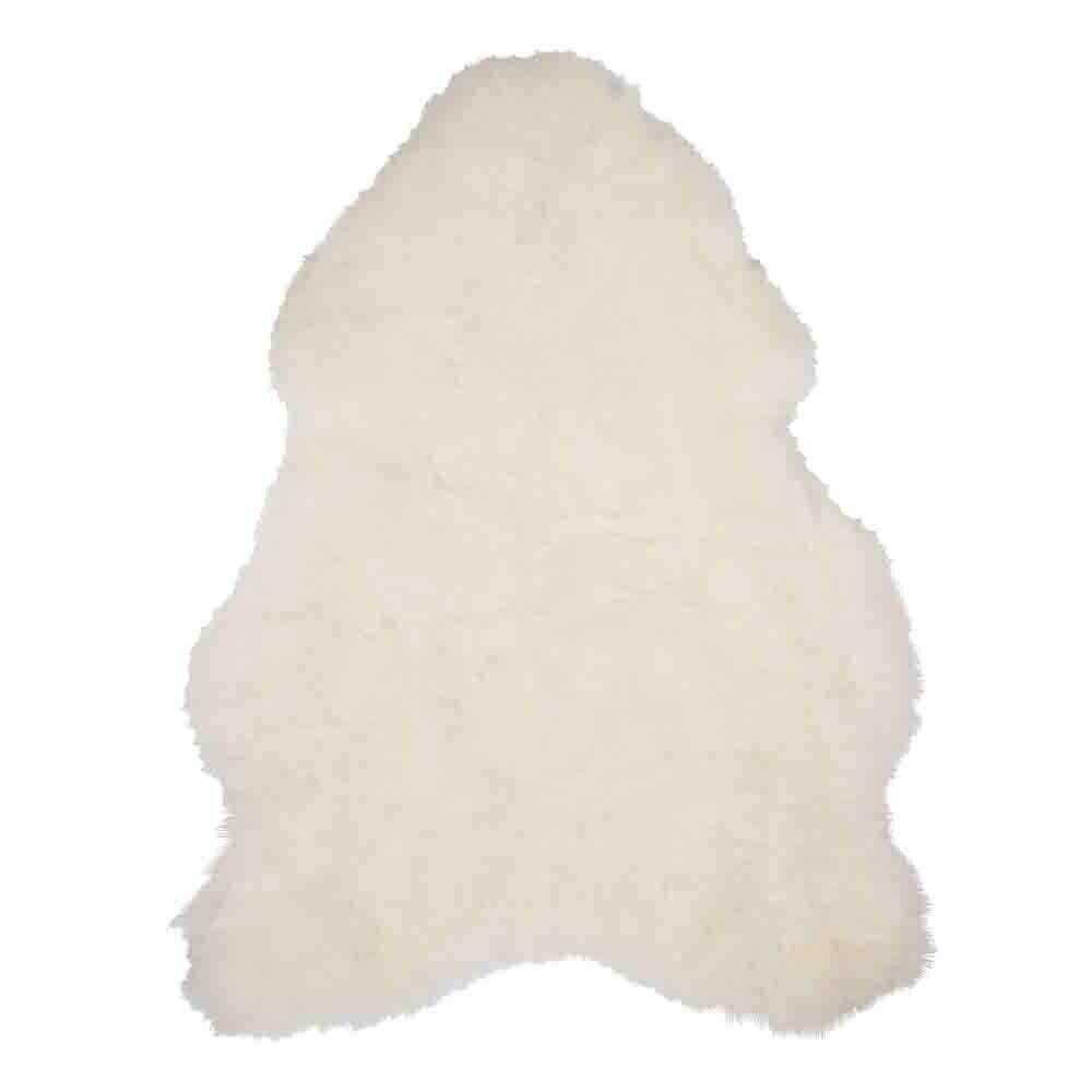 Fell Teppich Schaffell Island rasiert weiß 100-110cm - HomeDesign Knaus