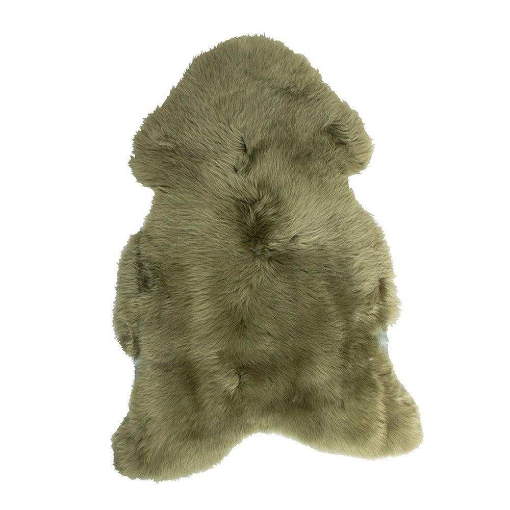 Fell Teppich Scharffell Island Oliven grün 100-110cm - HomeDesign Knaus