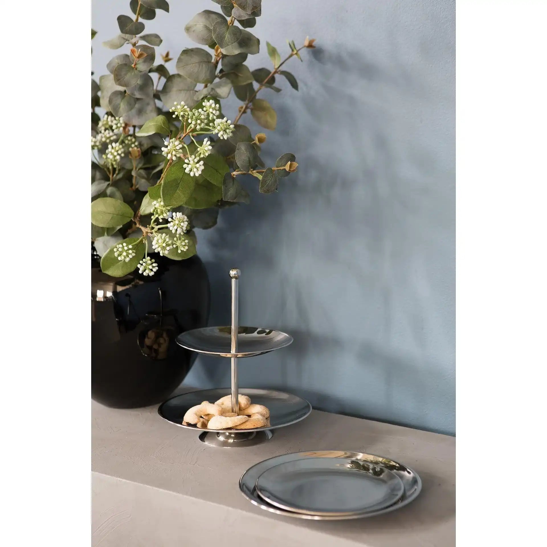 Fink Samuel Etagere Edelstahl Deko Chrom Unikat 23cm - HomeDesign Knaus