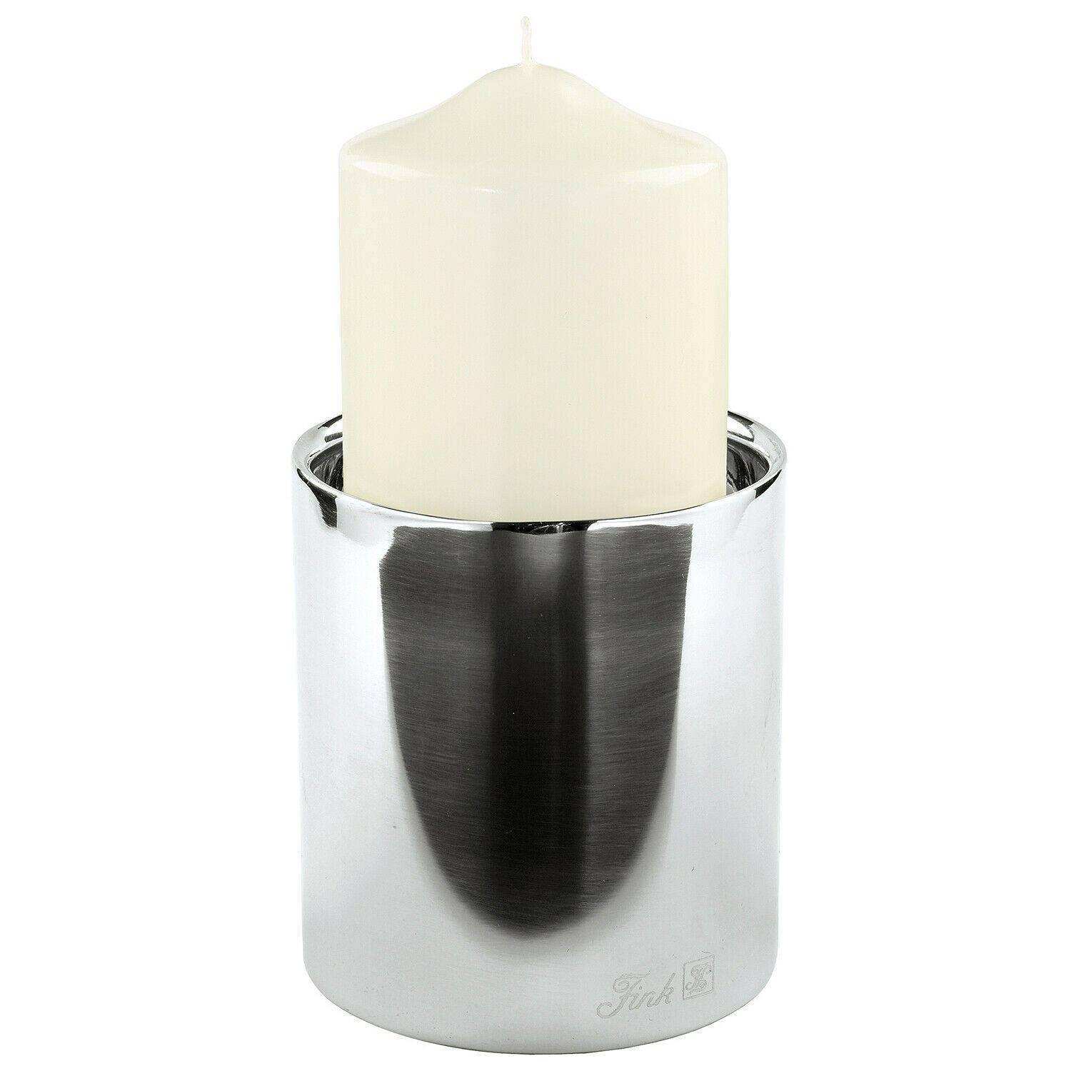 Fink SOBRIO Kerzen Stumpenhalter Chrom - HomeDesign Knaus