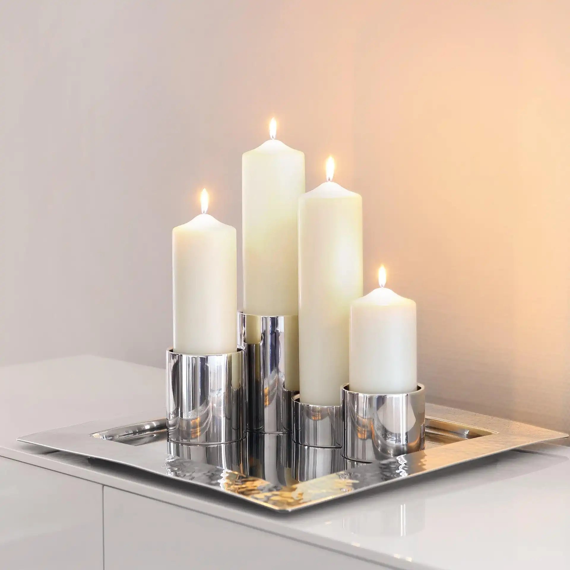 Fink SOBRIO Kerzen Stumpenhalter Chrom - HomeDesign Knaus