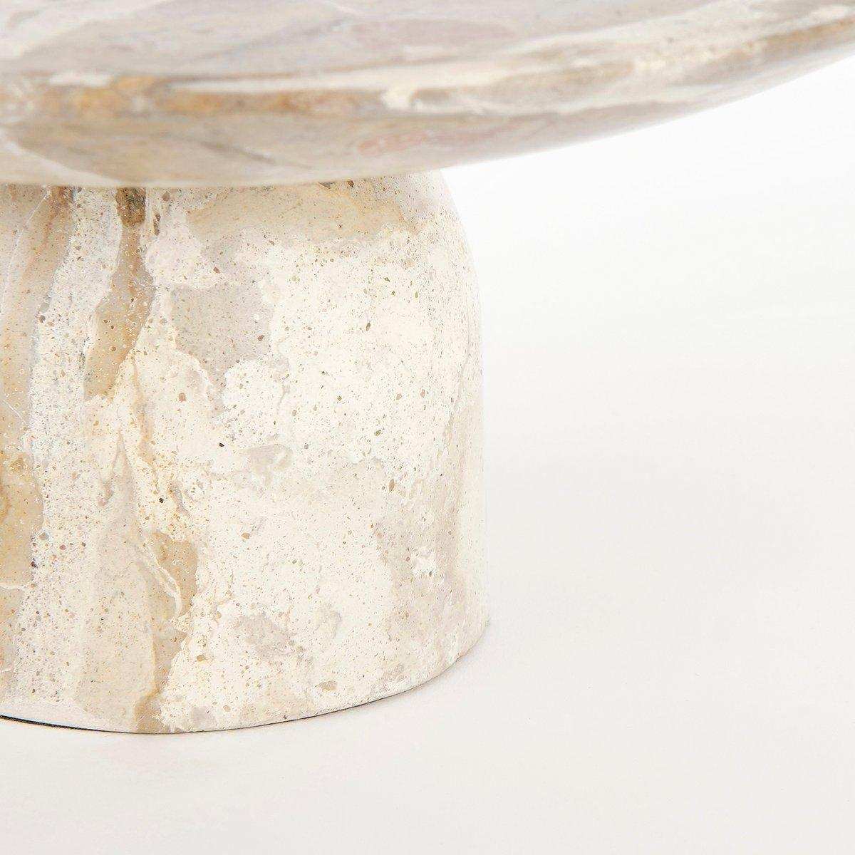Finnos Kuchenteller – H11 x Ø25 cm – Marmor – Beige - HomeDesign Knaus