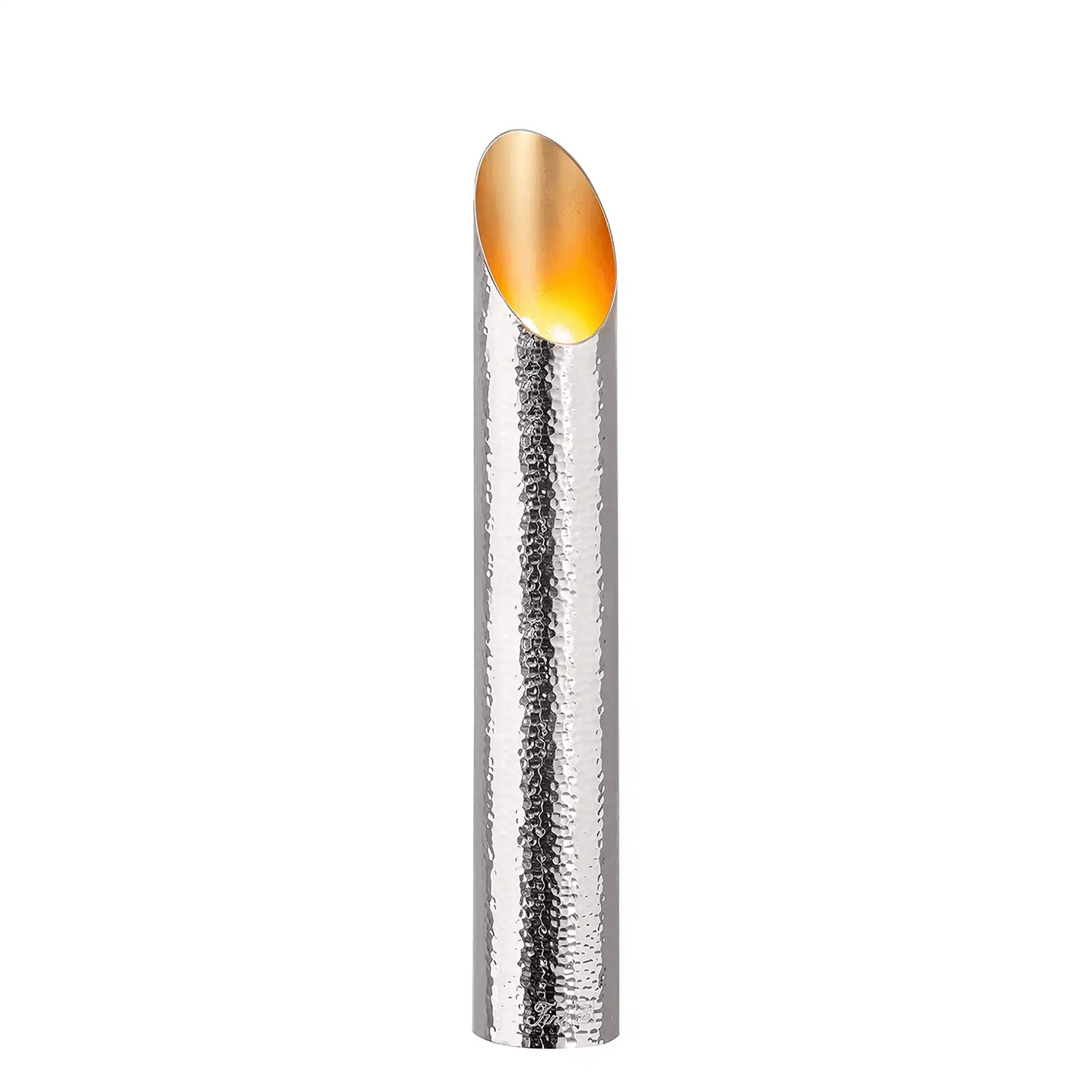 Firat Kerzenständer Aluminium Handarbeit vernickelt gehämmert - HomeDesign Knaus
