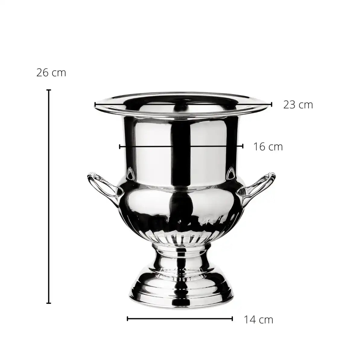 Flaschenkühler Queen Anne mit Griffen schwerversilbert - HomeDesign Knaus