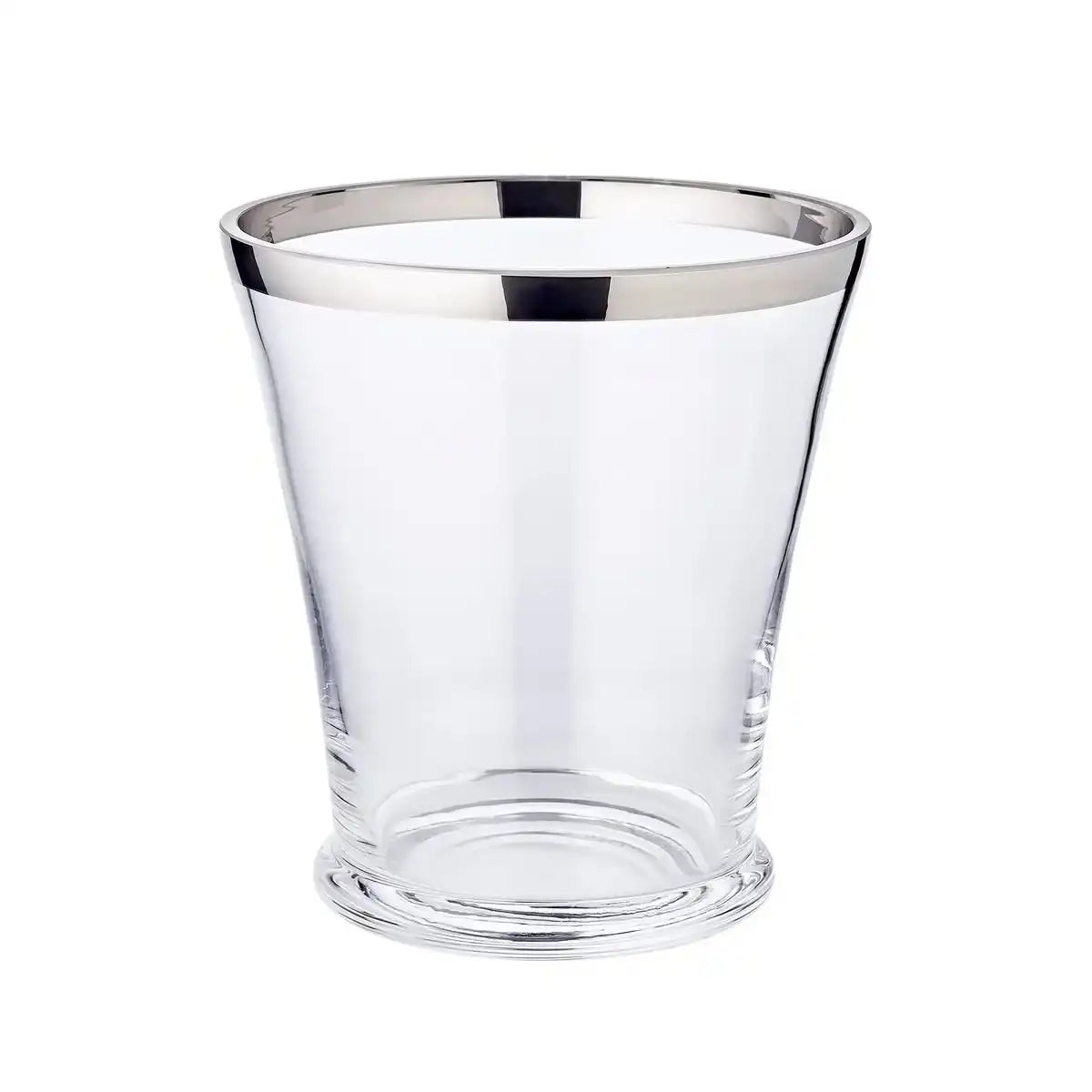 Flaschenkühler Reuben mundgeblasenes Kristallglas mit Platinrand 22 cm - HomeDesign Knaus