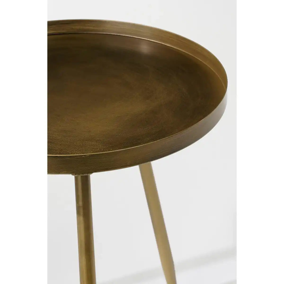 Flores Beistelltisch – H42x Ø40 cm – Metall – Bronze - HomeDesign Knaus