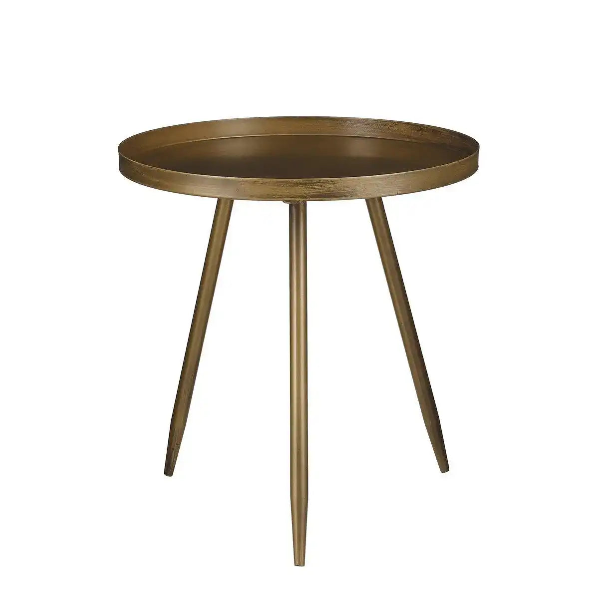 Flores Beistelltisch – H42x Ø40 cm – Metall – Bronze - HomeDesign Knaus